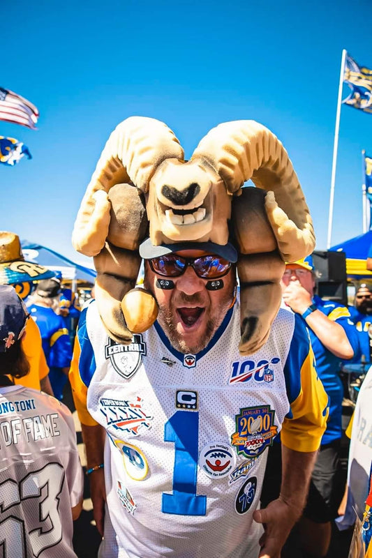 COMING SOON: LA Rams Superfan: Karl Sides the Gold-Caped Hero of Rams Nation